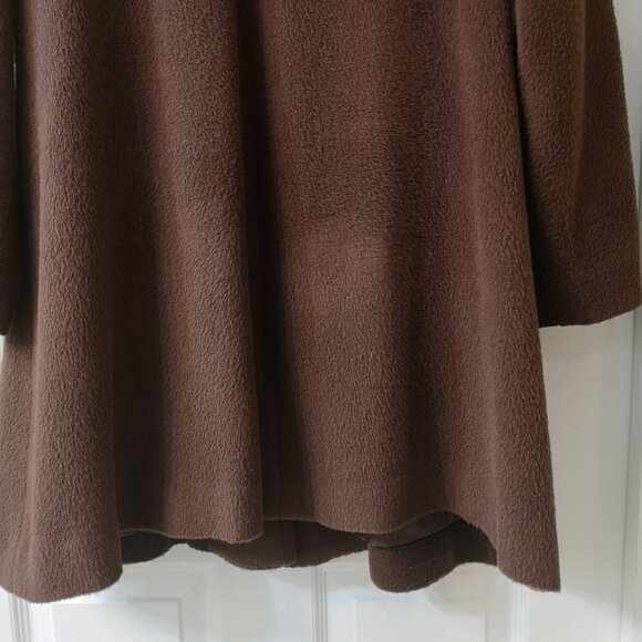 80s vintage Quiet Luxury BROWN wool swing duster coat -- **HOST PICK** - Picture 9 of 10